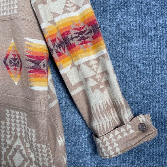 Pendleton Jacquard Barn Jacket Women’s XL 100% Wool Shacket Aztec Yellowstone - Picture 7 of 14